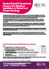 To be used by landlords to record the annual visual electrical checks made to ensure their properties are safe.
